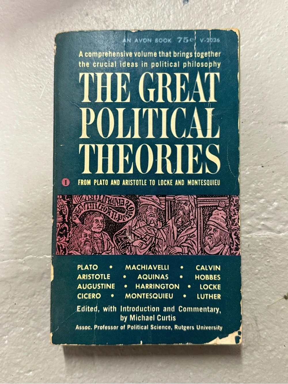 Vintage The Great Political Theories Vol. 1 Michael Curtis Avon Paperback Plato